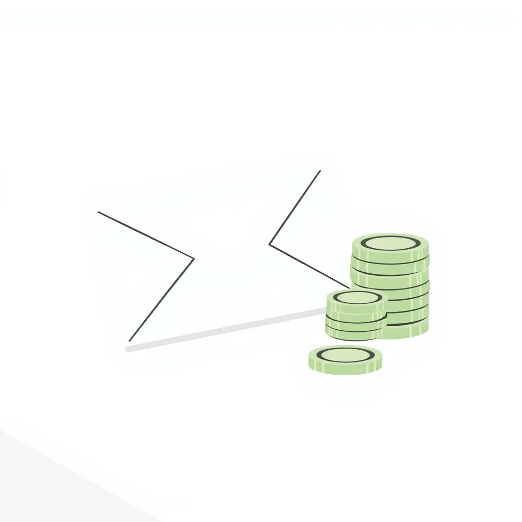 A sealed envelope beside a stack of coins representing a reserved budget